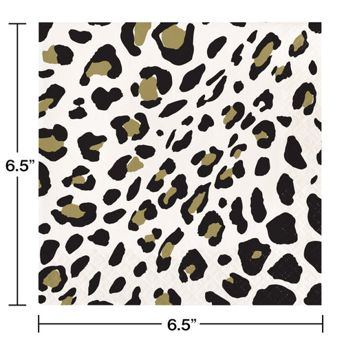 Leopard Print Luncheon Napkins 16ct | General Entertaining