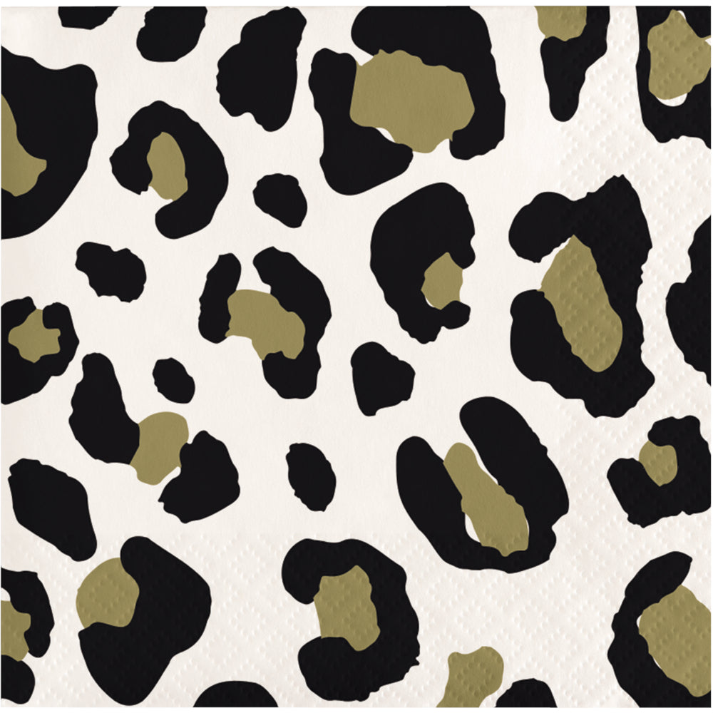 Leopard Print Beverage Napkins 16ct | General Entertaining