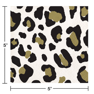Leopard Print Beverage Napkins 16ct | General Entertaining