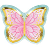 Butterfly Shimmer Shaped Foil Plates 8ct | Kid's Birthday