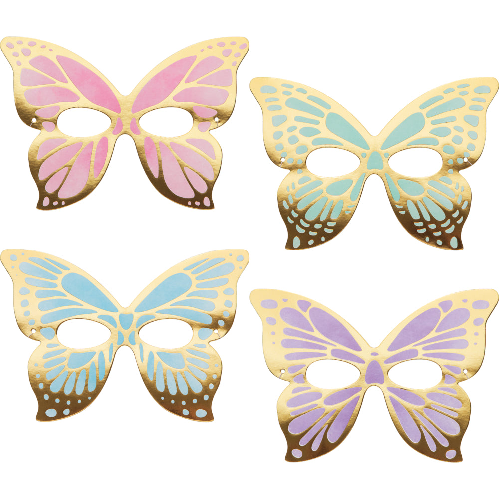 Paper Butterfly Eye Masks 8ct | Kid's Birthday