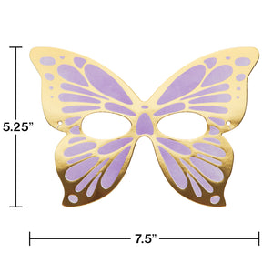 Paper Butterfly Eye Masks 8ct | Kid's Birthday