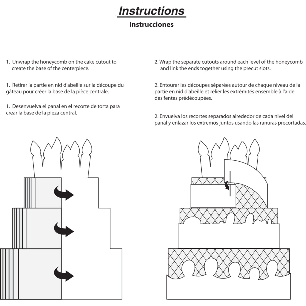 Festive Cake Honeycomb Centerpiece | Generic Birthday