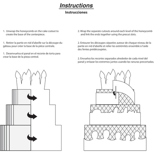 Festive Cake Honeycomb Centerpiece | Generic Birthday
