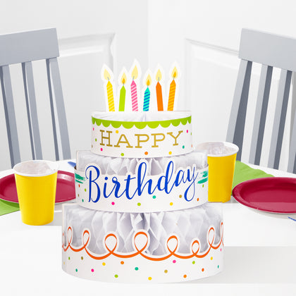 Festive Cake Honeycomb Centerpiece | Generic Birthday