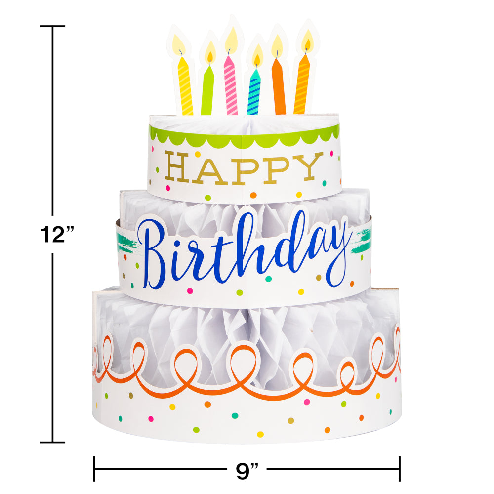 Festive Cake Honeycomb Centerpiece | Generic Birthday