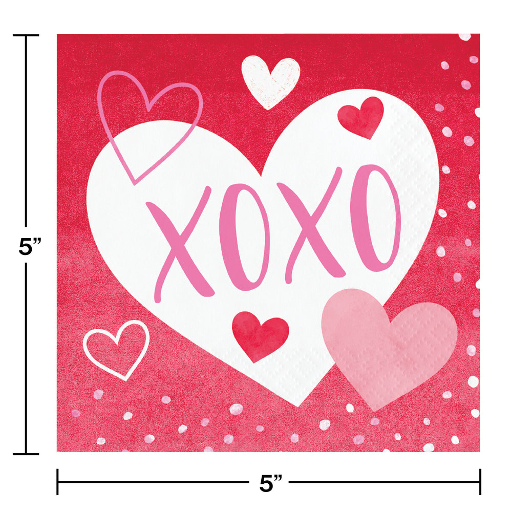 Valentine's Day Beverage Napkins 16ct | Valentine's Day