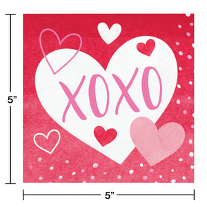 Valentine's Day Beverage Napkins 16ct | Valentine's Day