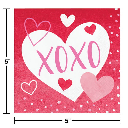 Valentine's Day Beverage Napkins 16ct | Valentine's Day