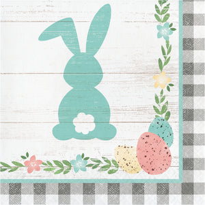 Farm House Bunnies Lunch Napkins 16ct | Easter