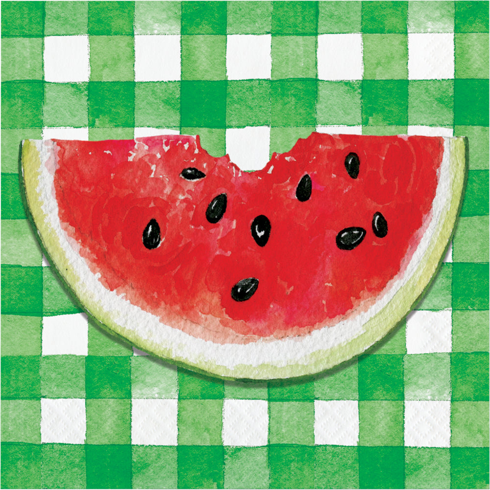 Watermelon Check Luncheon Napkins 16ct | Summer