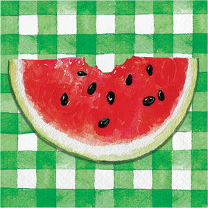 Watermelon Check Luncheon Napkins 16ct | Summer