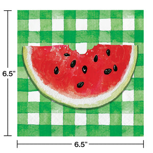 Watermelon Check Luncheon Napkins 16ct | Summer