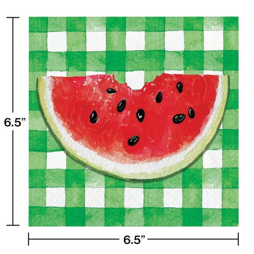 Watermelon Check Luncheon Napkins 16ct | Summer