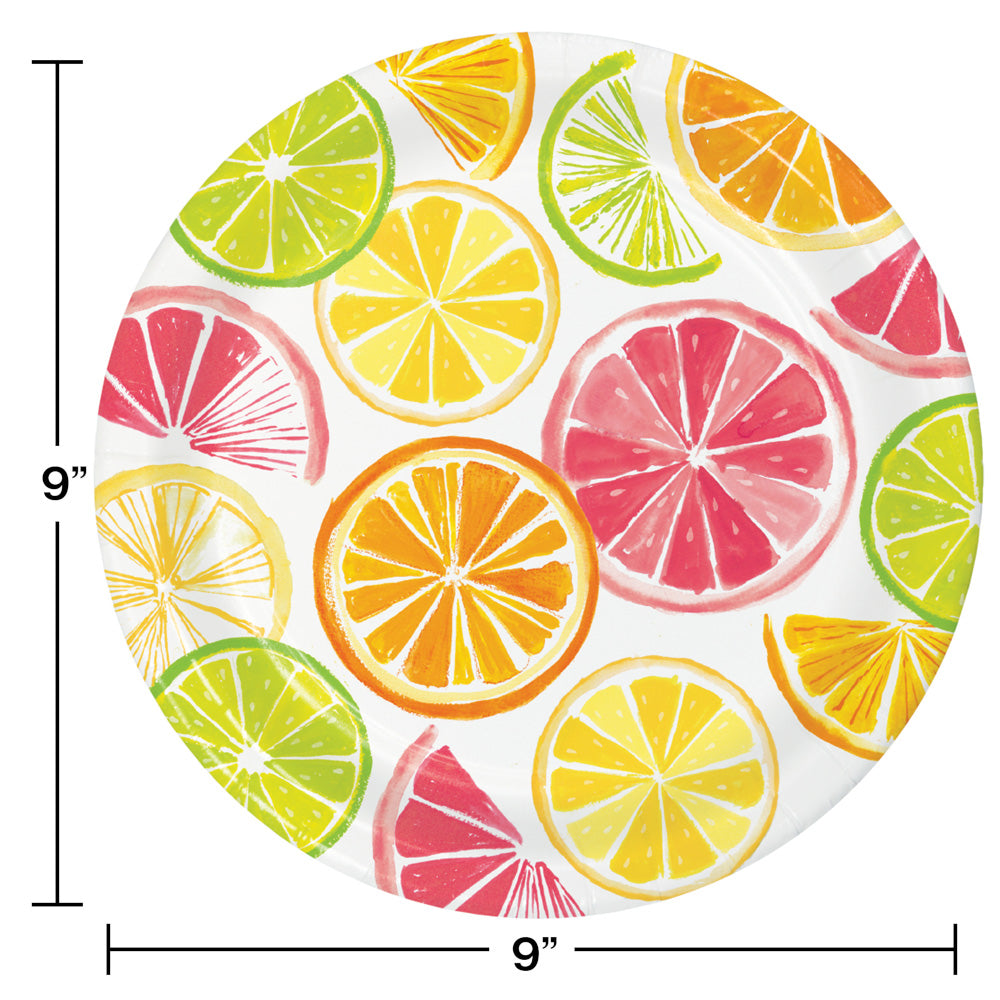 Citrus Slices 9in Plates 8ct | Summer