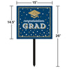 Glittering Gold & Navy Yard Sign | Graduation