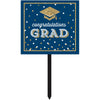 Glittering Gold & Navy Yard Sign | Graduation