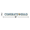 Navy & Gold Congrats Grad Banner | Graduation