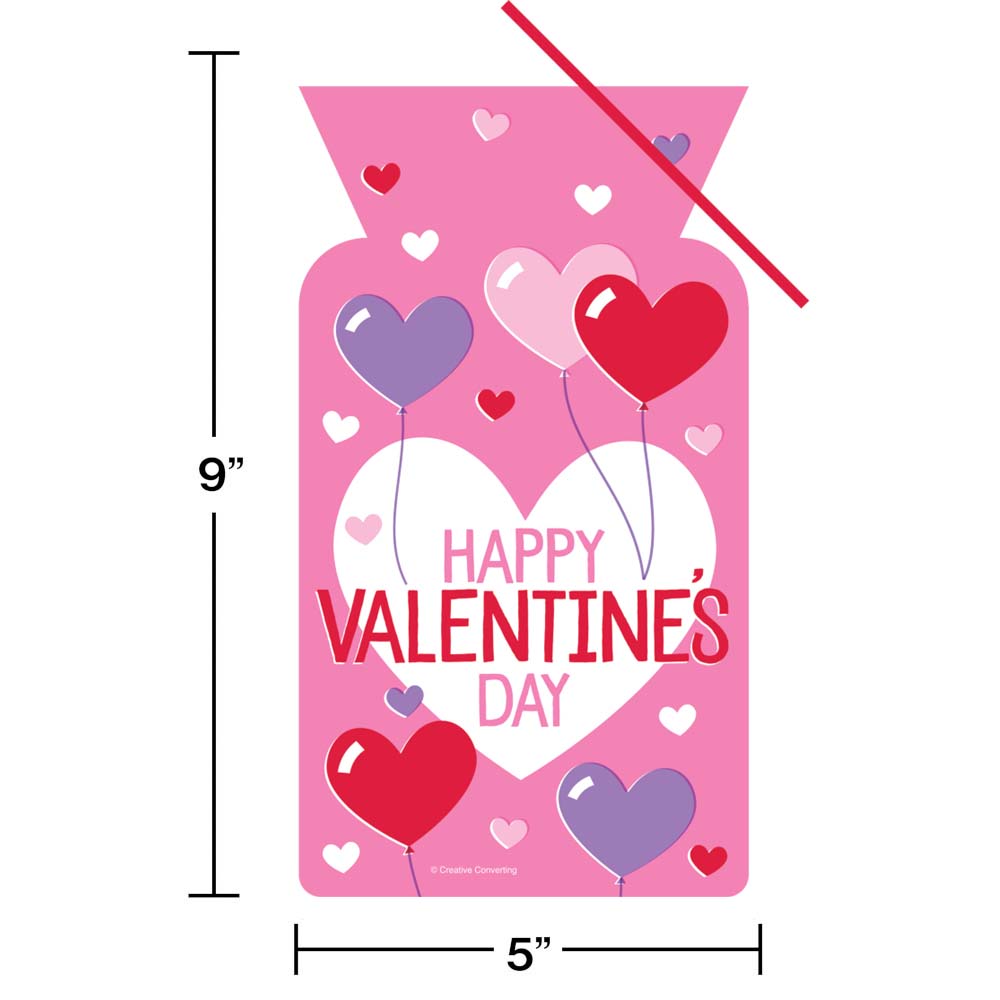 Heart Balloon Treat Bags 20ct | Valentine's Day