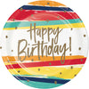 Birthday Stripes 9in plates 8ct | Birthday
