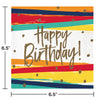 Birthday Stripes Luncheon Napkins 16ct | Generic Birthday
