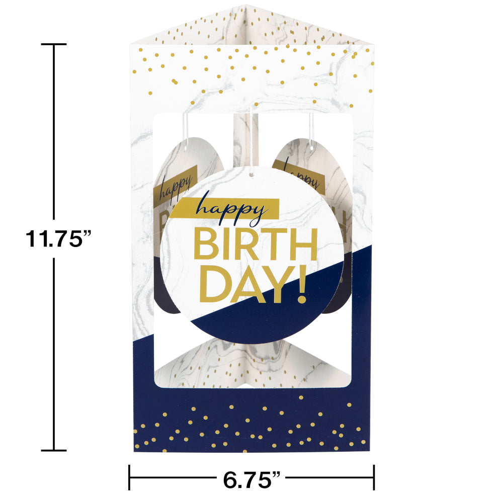 Navy and Gold Centerpiece 3ct | Milestone Birthday