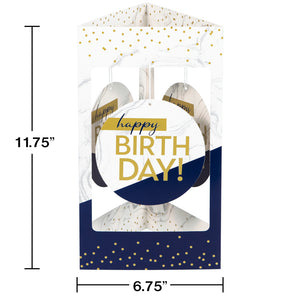 Navy and Gold Centerpiece 3ct | Milestone Birthday