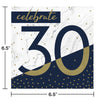 Navy and Gold 30 Luncheon Napkins 16ct | Milestone Birthday