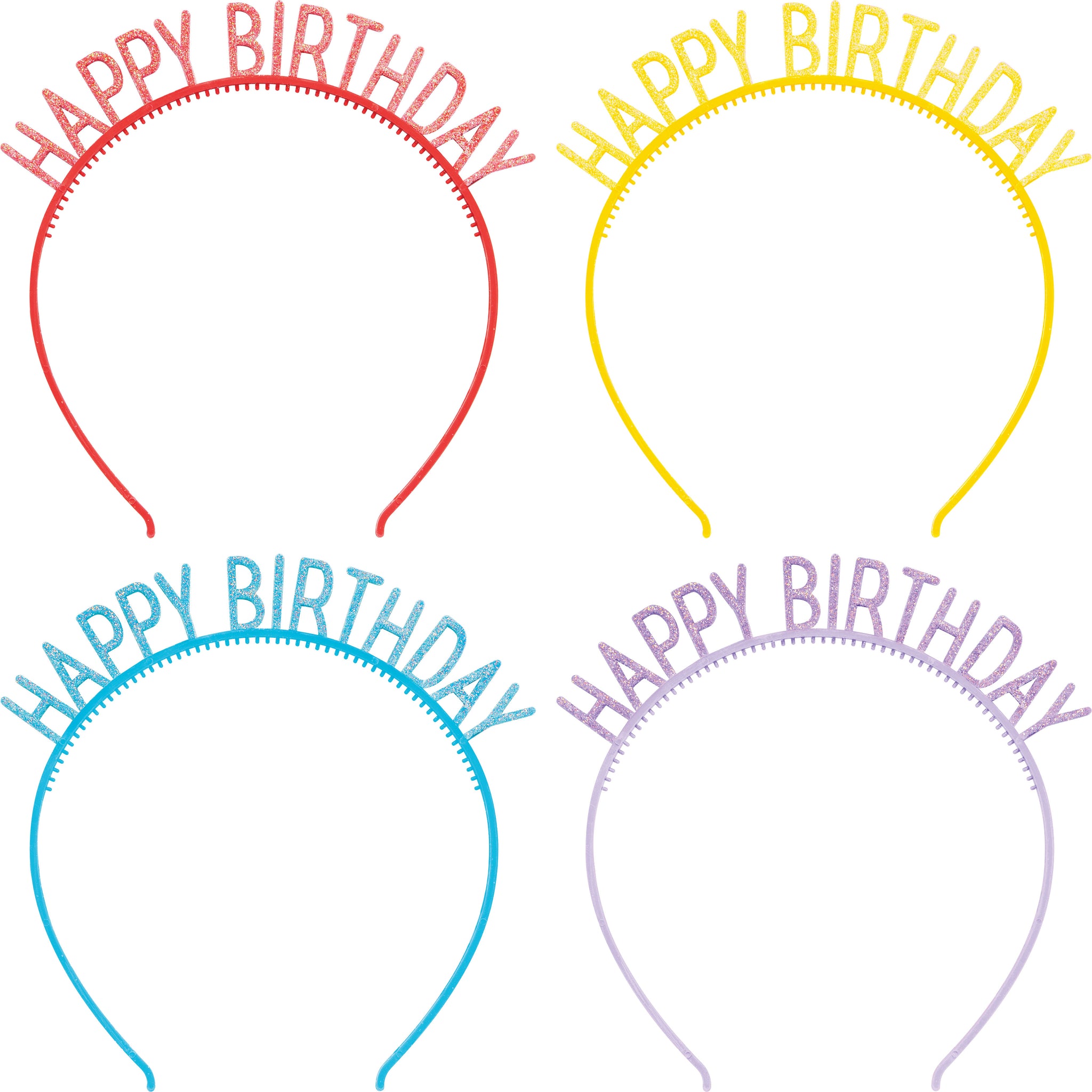 Happy Birthday Glitter Headband 4ct | Generic Birthday
