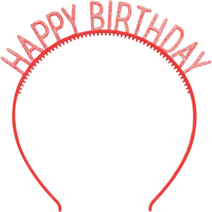 Happy Birthday Glitter Headband 4ct | Generic Birthday