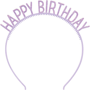 Happy Birthday Glitter Headband 4ct | Generic Birthday