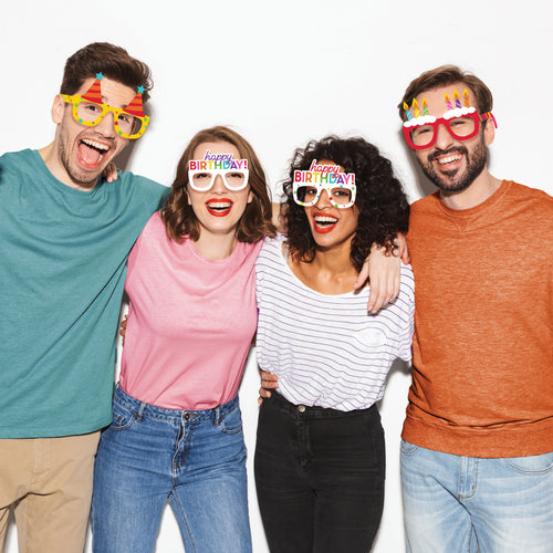 Happy Birthday Paper Glasses 4ct | Generic Birthday