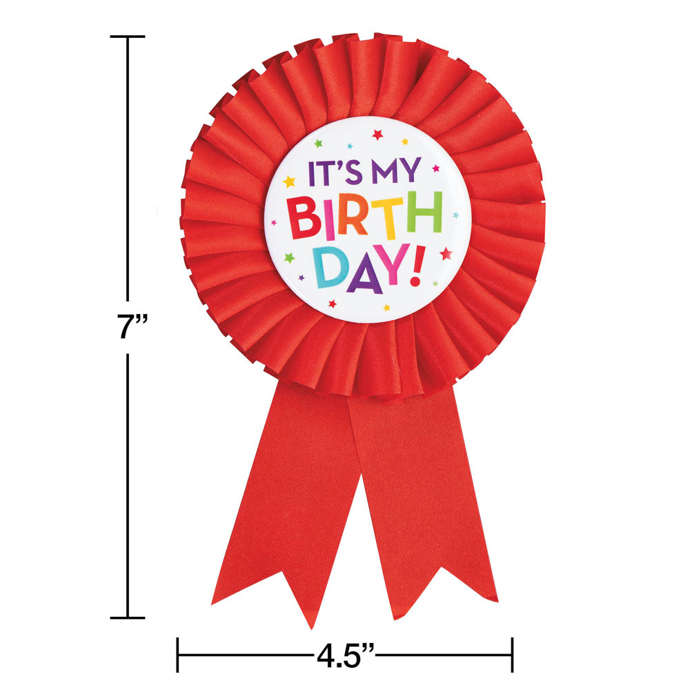 Red General Birthday Award Ribbon