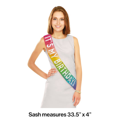 Rainbow It's My Birthday Sash | Generic Birthday