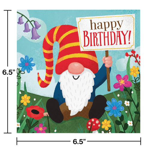 Party Gnomes Luncheon Napkins 16ct | Kid's Birthday