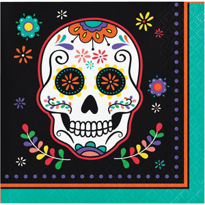 Dia De Los Muertos Beverage Napkins 16ct | Halloween
