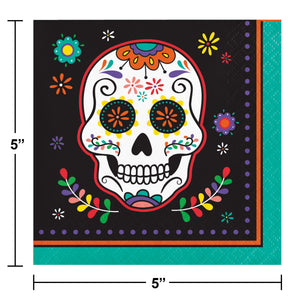 Dia De Los Muertos Beverage Napkins 16ct | Halloween