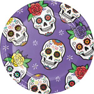 Dia De Los Muertos 7in Plates 8ct | Halloween