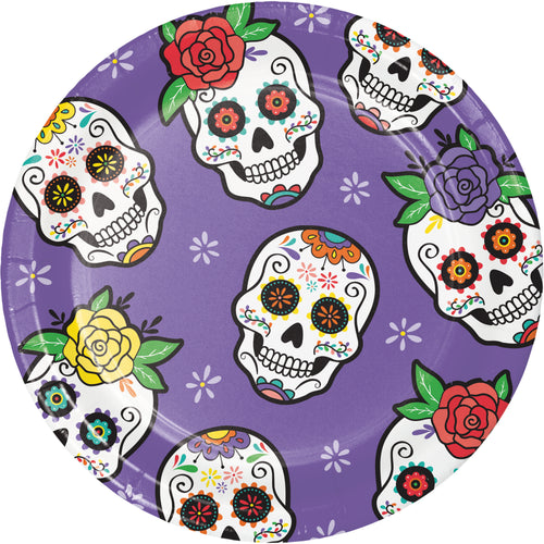 Dia De Los Muertos 7in Plates 8ct | Halloween