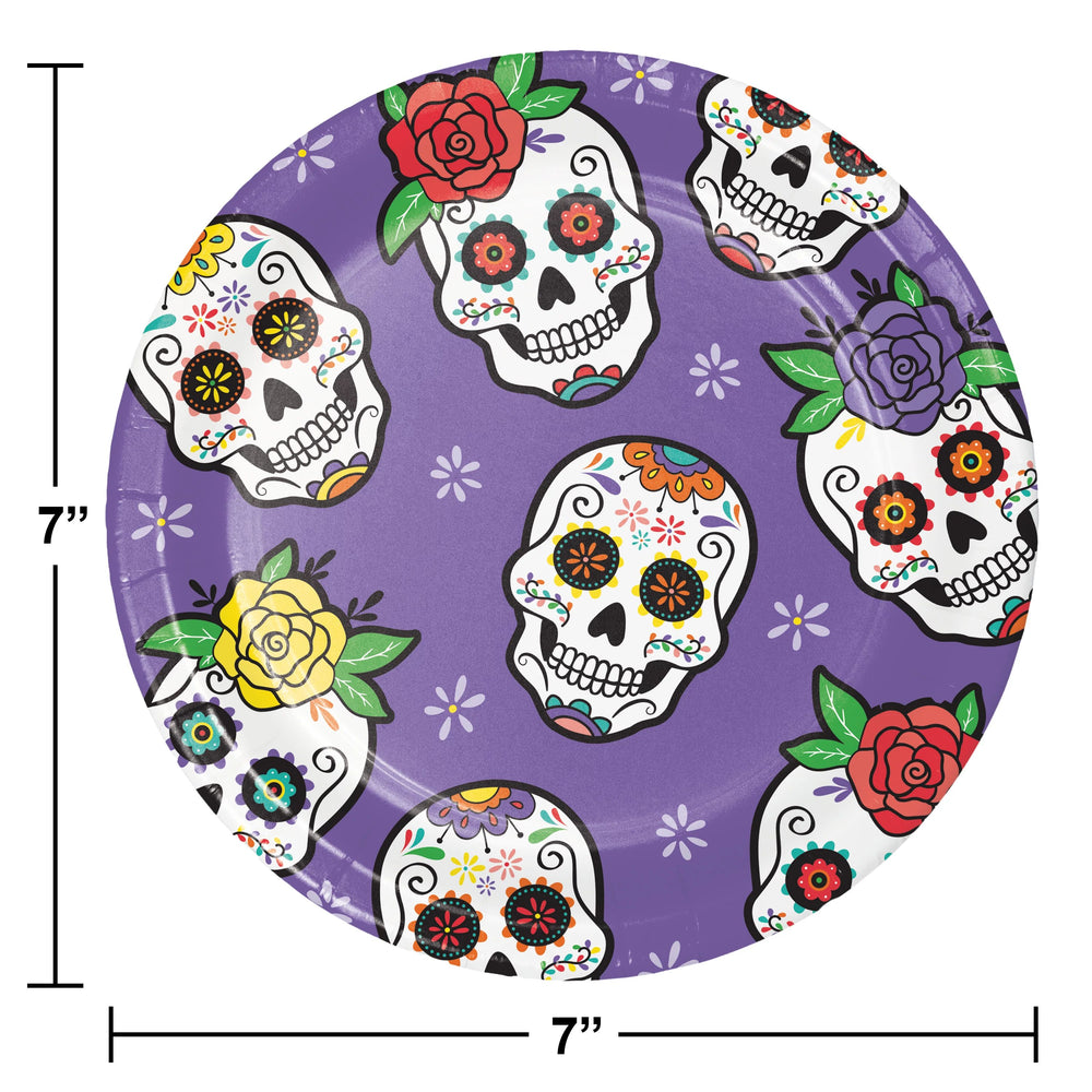 halloween platesDia De Los Muertos 7in Plates 8ct | Halloween