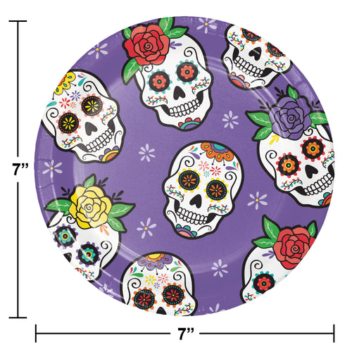 halloween platesDia De Los Muertos 7in Plates 8ct | Halloween