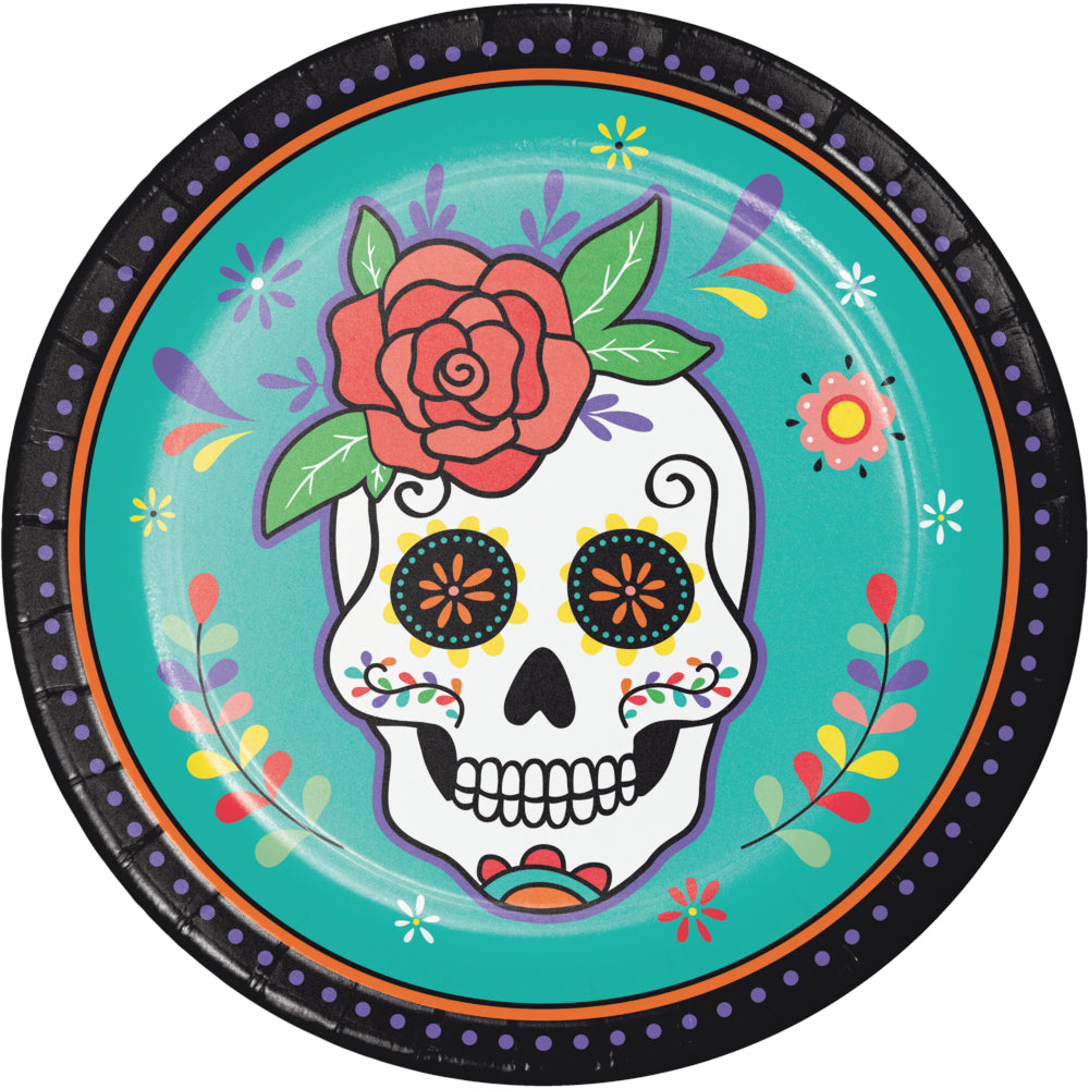 Dia De Los Muertos 9in Plates 8ct | Halloween