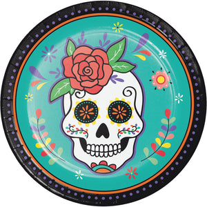 Dia De Los Muertos 9in Plates 8ct | Halloween