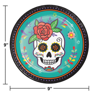 Dia De Los Muertos 9in Plates 8ct | Halloween
