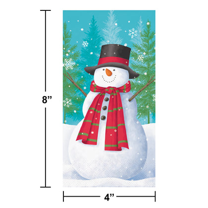Snow Man Guest Towel Napkins 16ct | Christmas