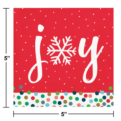 Joy Beverage Napkins 16ct | Christmas