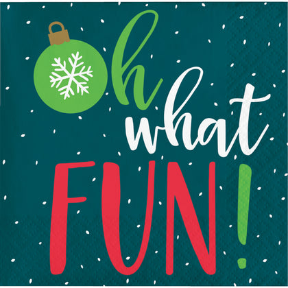 Oh What Fun Beverage Napkins 16ct | Christmas