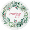 Merry 9in Paper Plates 8ct | Christmas