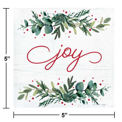 Joy Beverage Napkins 16ct | Christmas