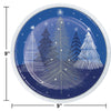 Snowfall 9in Paper Plates 8ct | Christmas